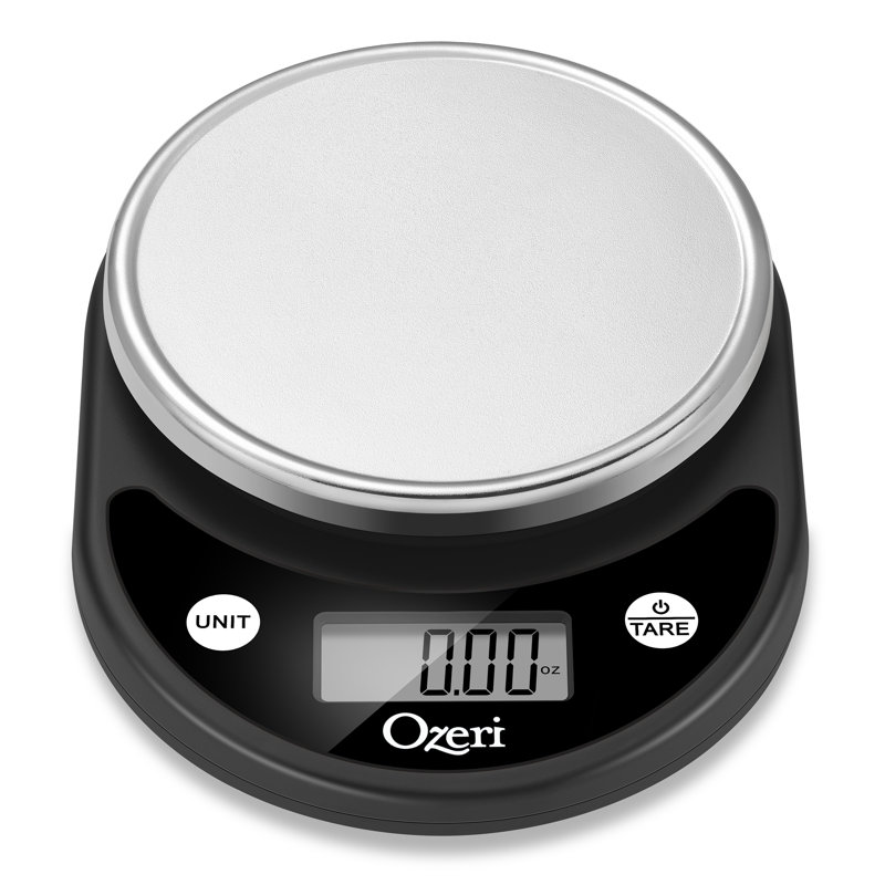 Ozeri® Pronto® Digital Multifunction Kitchen and Food Scale with Variable Graduation Technology®, Black on Sliver