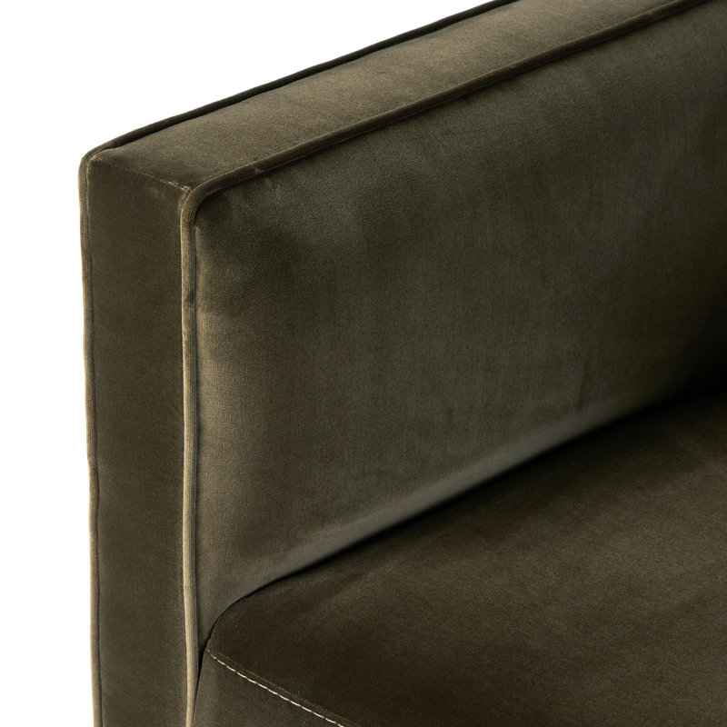 Phillip Swivel Chair-Delta Tweed, Surrey Olive Velvet