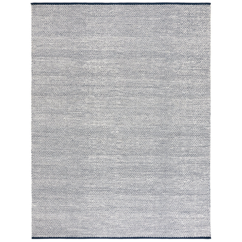 Selenia Flat Weave Wool/Cotton Rug in Ivory/Gray, Rectangle 8' x 10'