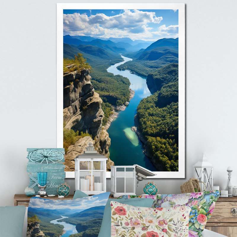 «USA Adirondack Mountains New York V», reproduction sur toile encadrée, H 40 po x l 30 po x P 1,5 po, Cadre simple blanc
