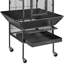 156cm Steel Play Top Floor Bird Cage with Wheels-1444094857