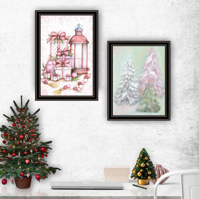 "Trendy Decor" 4U, ensemble de 2 arbres de Noël encadrés de bonbons
