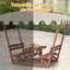 Ensemble de table de pique-nique et de banc d'extérieur en bois massif imperméable avec auvent amovible - Convient aux patios, aux jardins, aux terrasses, aux parcs et aux plages