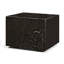 Table basse carrée en marbre noir uni de 20 po Quadra