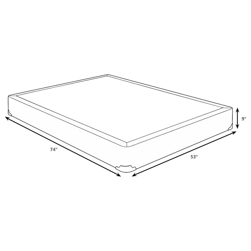 Sommier tapissier standard de 9 pouces Sigismondo, Full, Standard Profile (9")