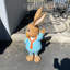 Statue de lapin surdimensionné