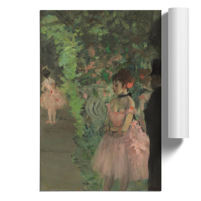 Ballet Ballerina Dancers Backstage by Edgar Degas - Frameless Print