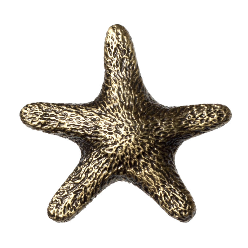 Poignée fantaisie 1 1/2 po star, Laiton