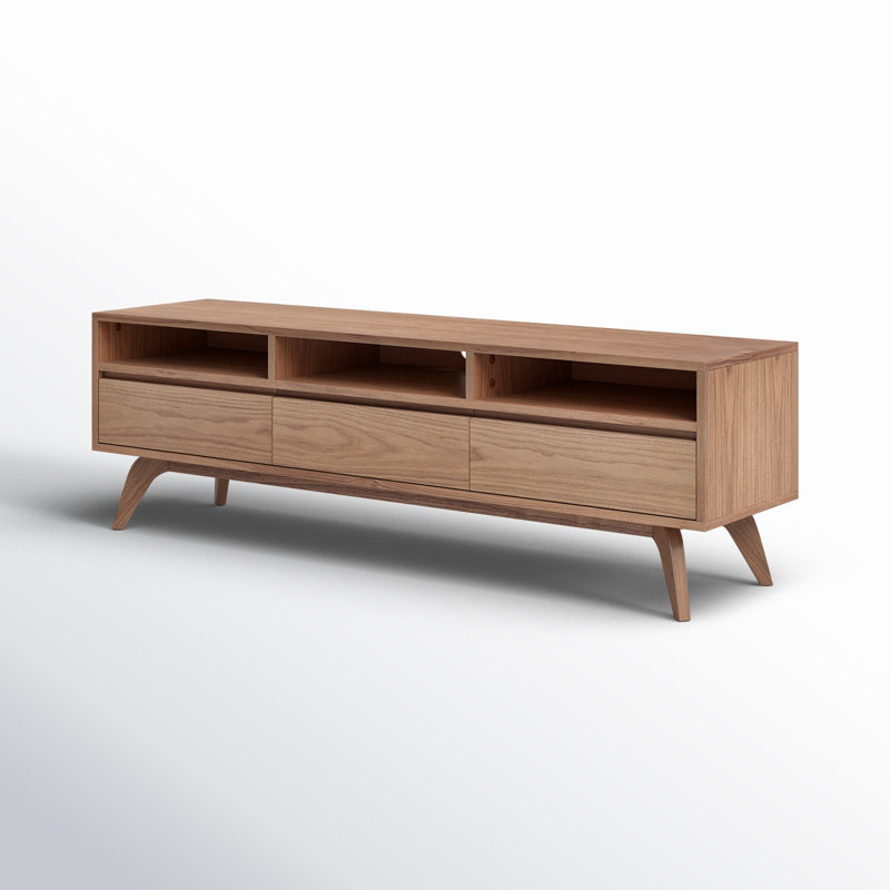 Schumer Unfinished TV Stand for TVs up to 65", Walnut