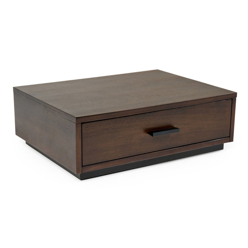 Ensemble de chambre avec lit plateforme 5 pièces Boushra, Noyer foncé, Grand