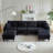 122.5-Inch Oversized U-Shaped Modular Sofa
