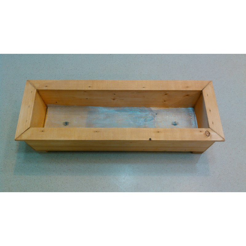 Jayne Handmade Wood Planter Box, 4.5" H x 16.5" W x 5.5" D