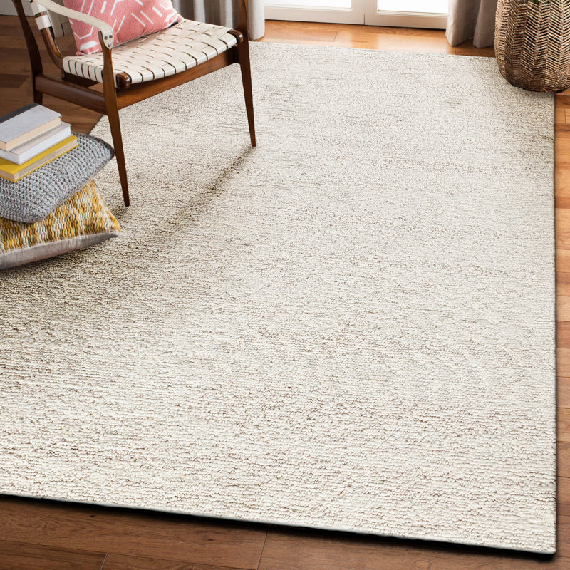 Exquisite Rugs Borelli Handmade Hand Loomed New Zealand Wool Ivory Area Rug, Rectangle 8' x 10'