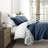 Becky Cameron Microfiber Reversible Quilt Set, Navy/White-558319258