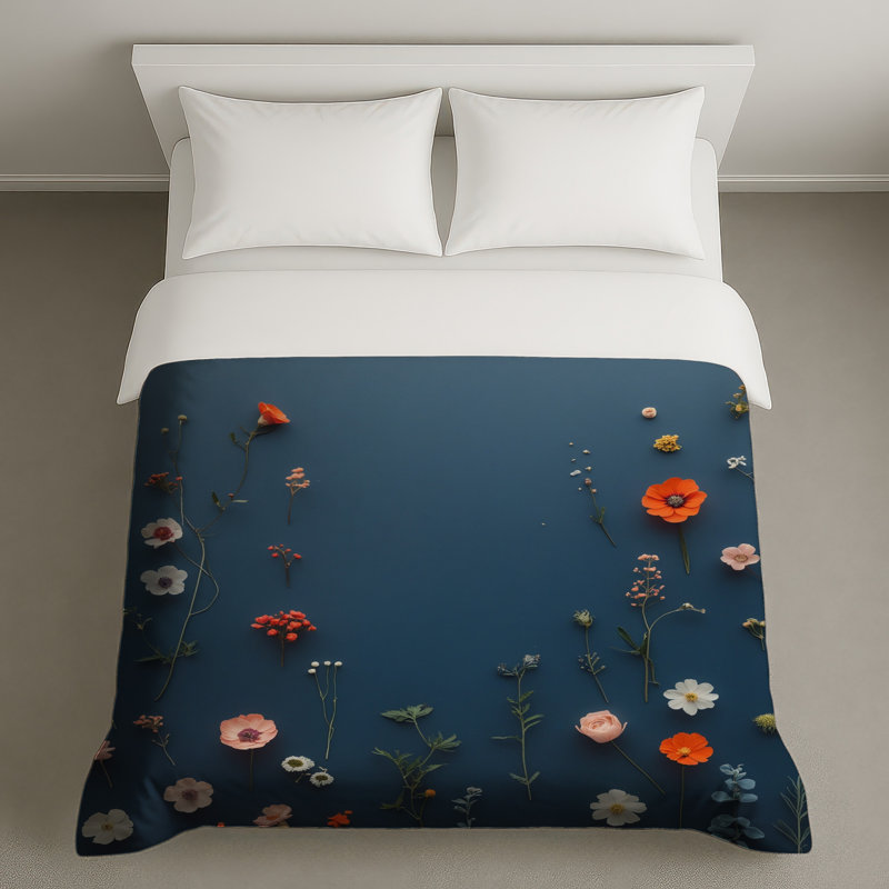 Assorted Wildflowers Arrangement Duvet Covers, Très grand lit