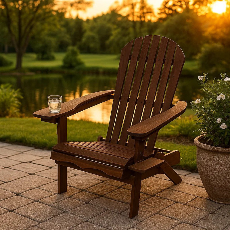 Solana Eucalyptus Outdoor Adirondack Chair