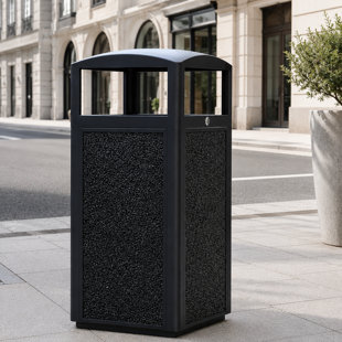 Poubelle commerciale pour l'extérieur avec couvercle verrouillable - 15 gallons