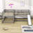 Faso L-Shaped Quad Wood Bunk Bed, Full over Full and Twin over Twin Bunk Beds with Slide-625722944