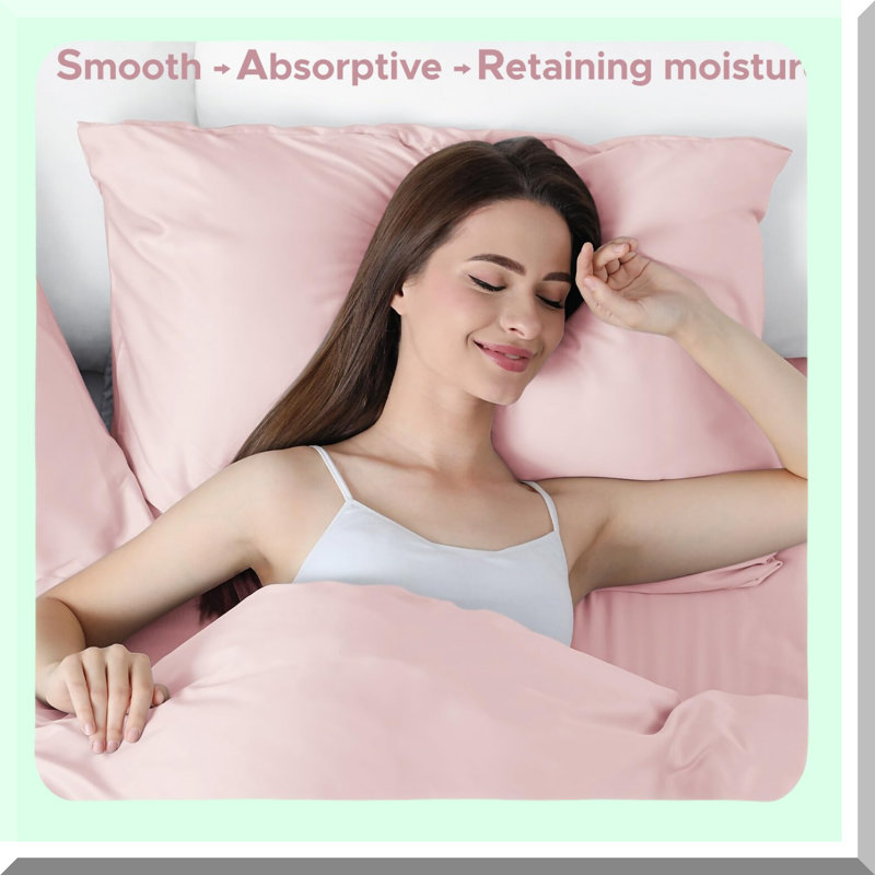 SilkDreams Hair-Safe Pillowcase - 100% Mulberry Silk, Allergen Resistant, 600 Thread Count, Hidden Zipper, Standard Size, Pink - 1pc