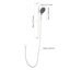 Pomme de douche à main Topcraft avec barre coulissante en acier inoxydable