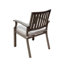 Chaise de salle à manger d'extérieur moderne en aluminium avec coussin (ensemble de 2)