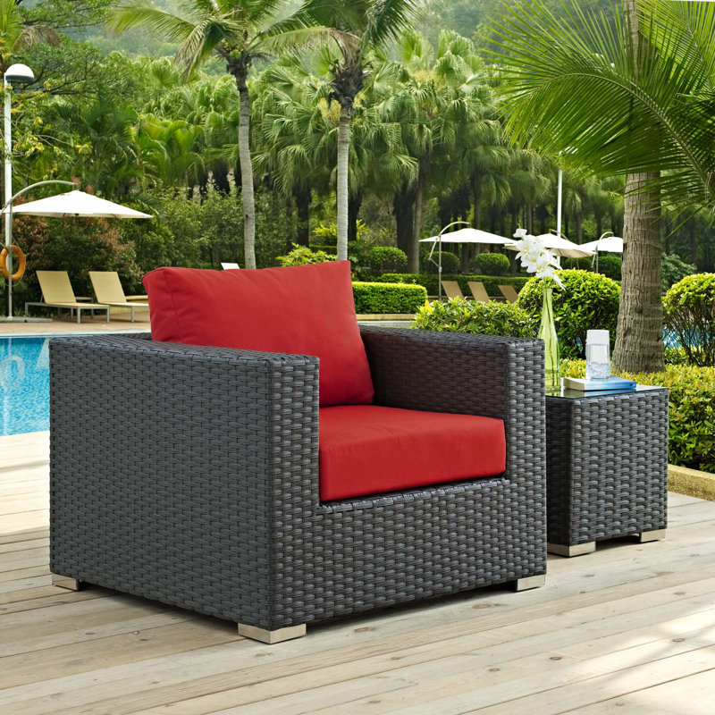 Fauteuil Sunbrella Modway, Rouge