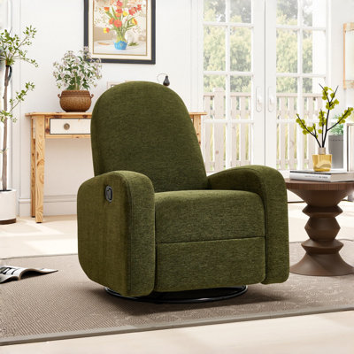 32.7" Wide Modern And Soft Manual Swivel And Glider Standard Recliner