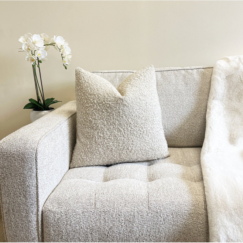 Housse de coussin Bouclé, H 20 po x l 20 po, Sable