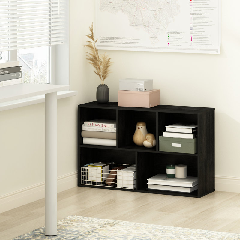 31.5" H x 19.5" W Standard Bookcase, Black