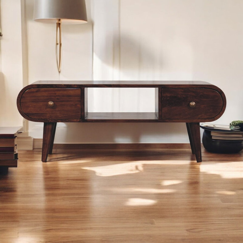 Solid Wood 38cm H Media Shelves
