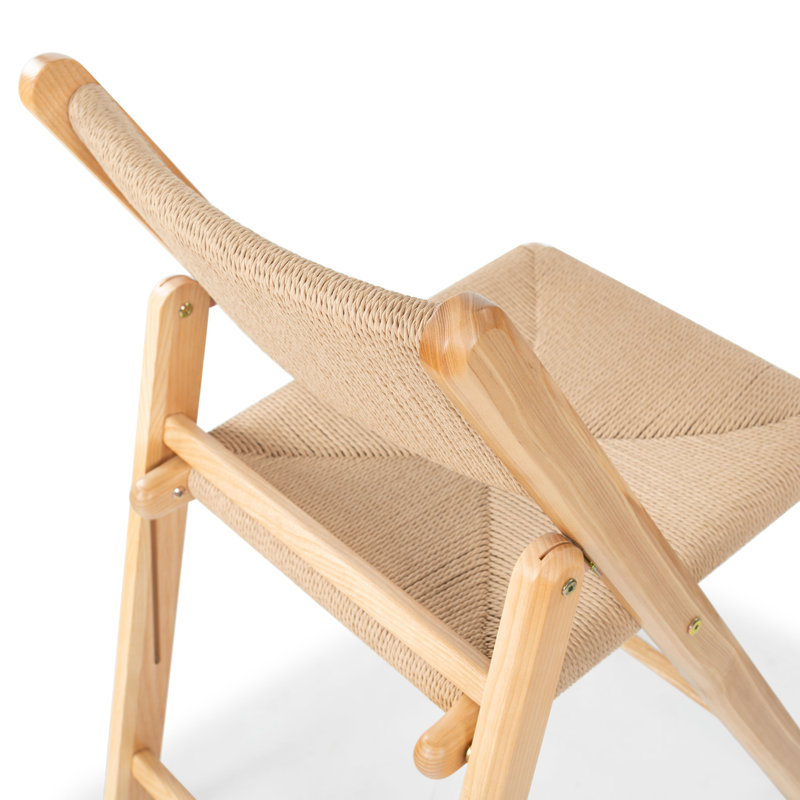 Shaylie Paper Cord Folding Dining Chair, Natural 