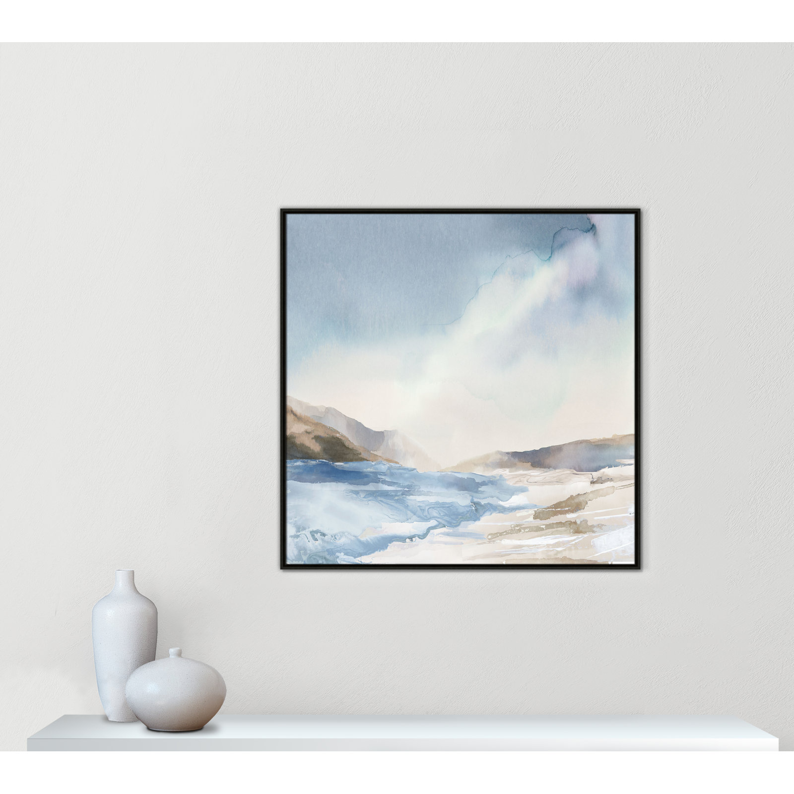 Mystic Shores Print by Mystic Shores, 41.5" H x 41.5" W, Espresso