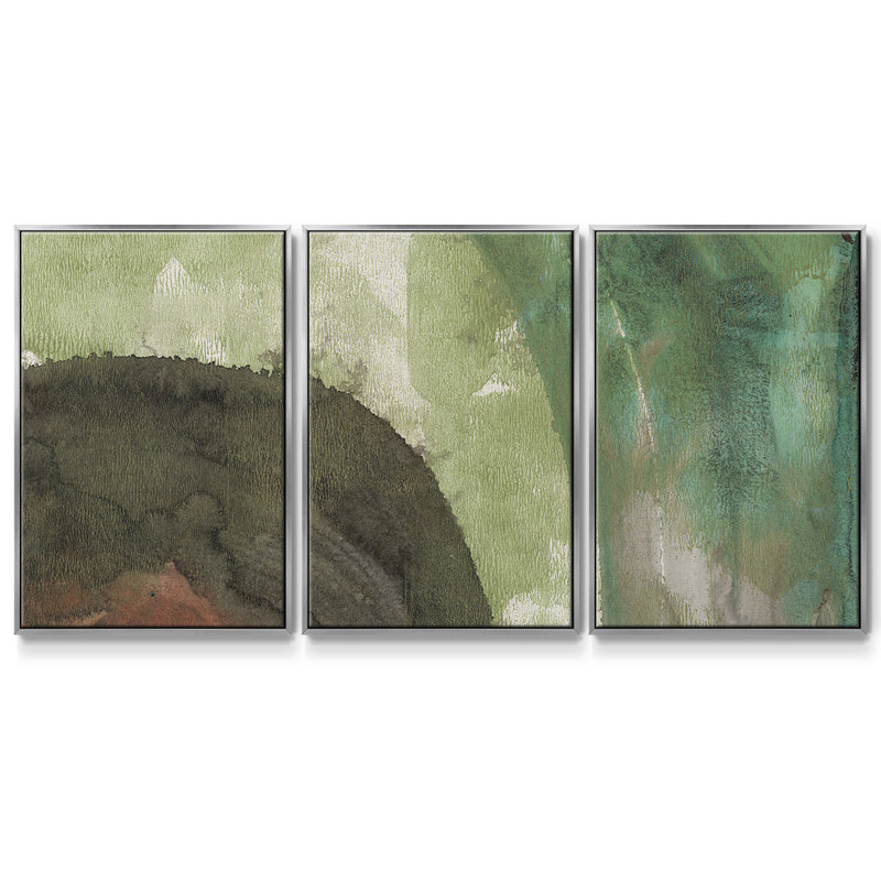 Serene Green I 3 pièces, H 24 po x l 48 po x P 2 po, Argent