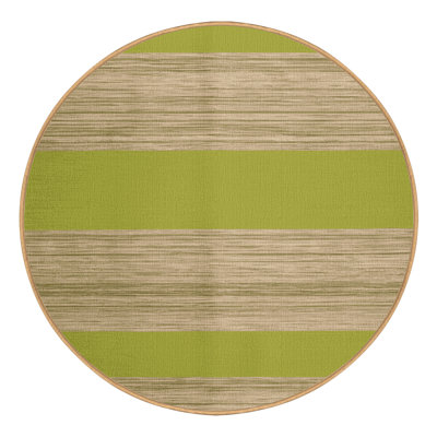 Machine Washable Horizontal Stripes Brown Area Rug