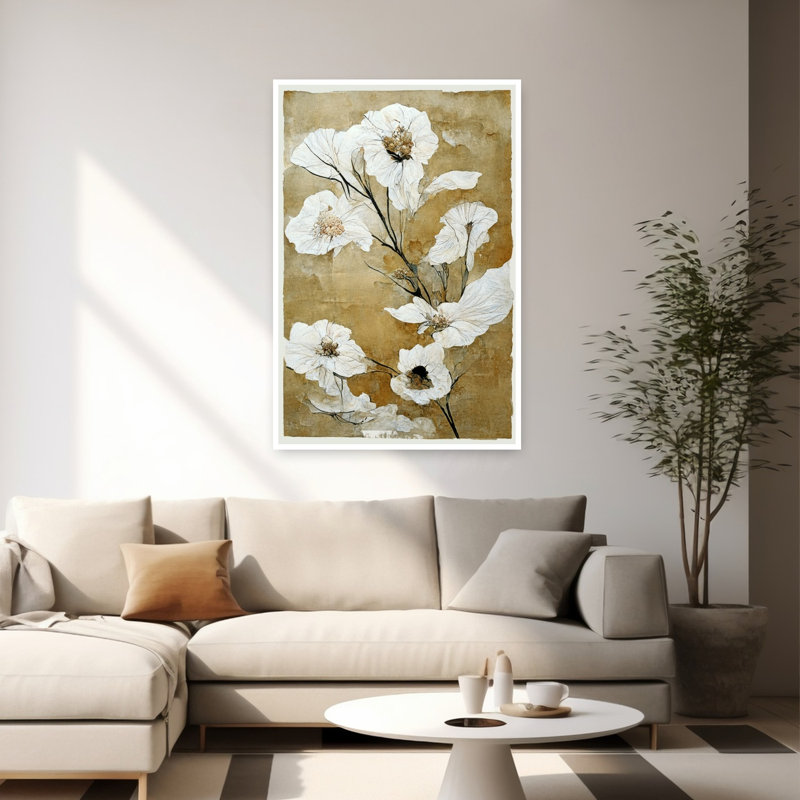 «Delicate Blossoms Classic Elegant Traditional Flower Nature», reproduction d'art murale, H 60 po x l 40 po