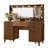 Fluted Makeup Vanity Desk With Large 39.3" Mirror And Lights-1398954659