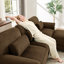 Canapé surdimensionné de 120,4 pouces à 3 places Cloud Couch, canapé modulaire moderne et minimaliste, coussins de siège épais et confortables, tissu en velours côtelé respirant pour le salon-1509369506-1509369517
