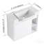 Meuble-lavabo mural 28 po avec lavabo en céramique blanche et porte à fermeture en douceur, emballage Kd, blanc brillant