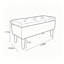 Banc de rangement avec repose-pieds et plateau de rangement intégré, repose-pieds carré avec rangement-133458139-133458143