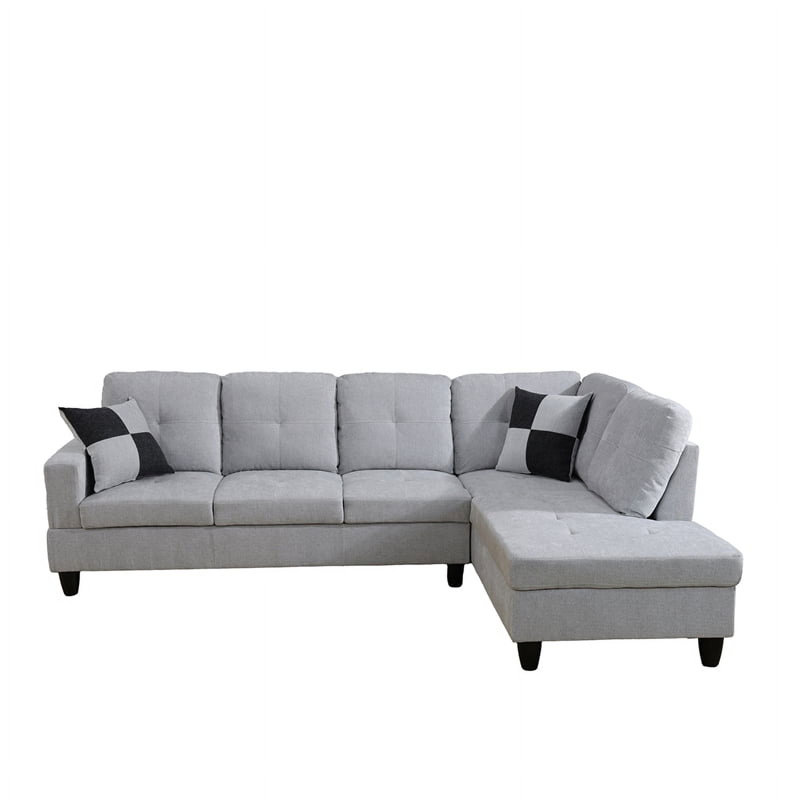 Larelle 103.5" Wide  Sofa & Chaise, Left Hand Facing, White Linen