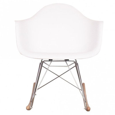 Dilan Clear Acrylic Rocking Chair – Modern Transparent Rocking Accent Chair for Living Room, Nursery, Bedroom, or Office