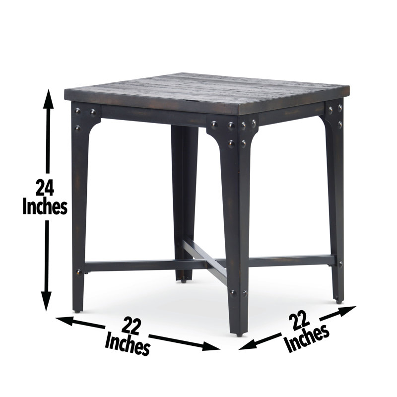 Table de bout à plateau relevable Rustic Industrial