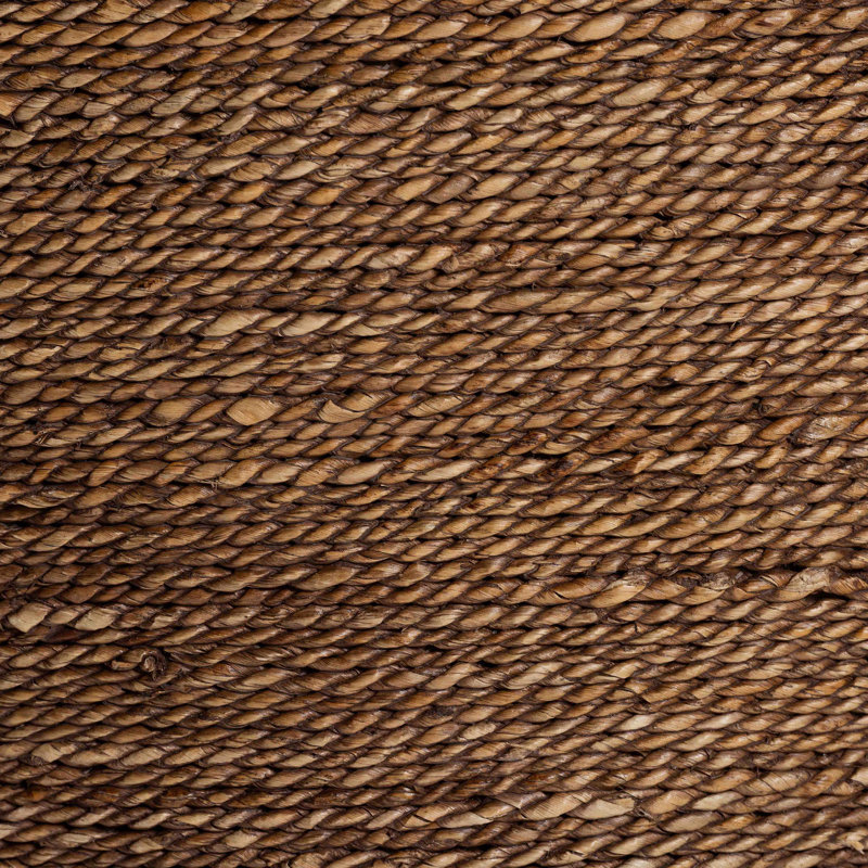 Chaise de salle à manger Bali & Pari Jasper Seagrass avec structure en bois d'acajou, Brun délavé