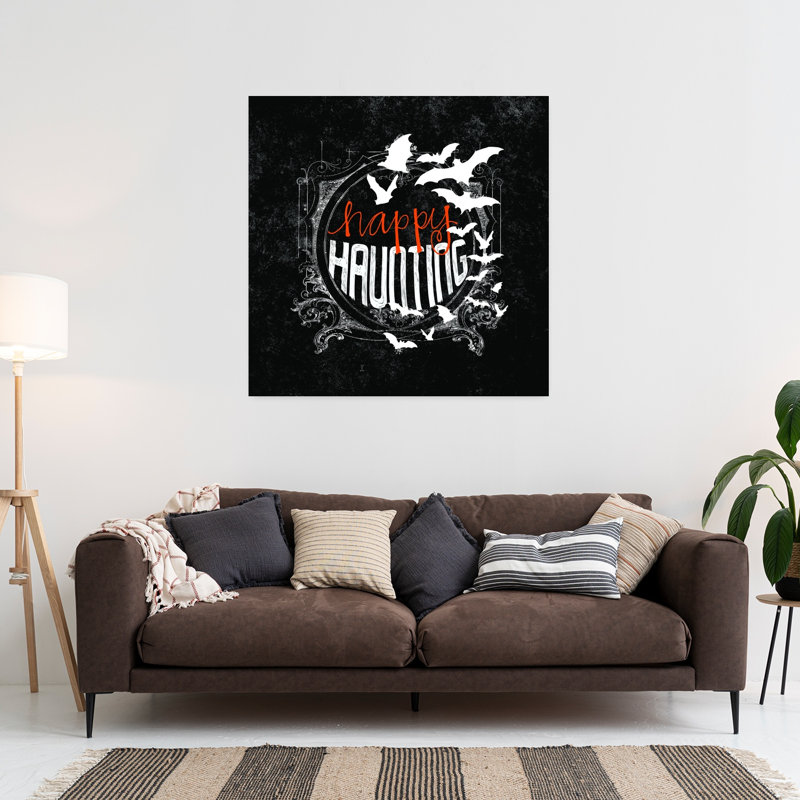 Art contemporain de chauve-souris Happy Haunting II, H 36 po x l 36 po