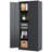 72"H Metal Garage Storage Cabinet Tool Steel Locking Cabinet With Doors And 4 Shelves, Tall Cabinets For Garage Storage Systems Lockable File Cabinet For Home Office, Classroom/Pantry