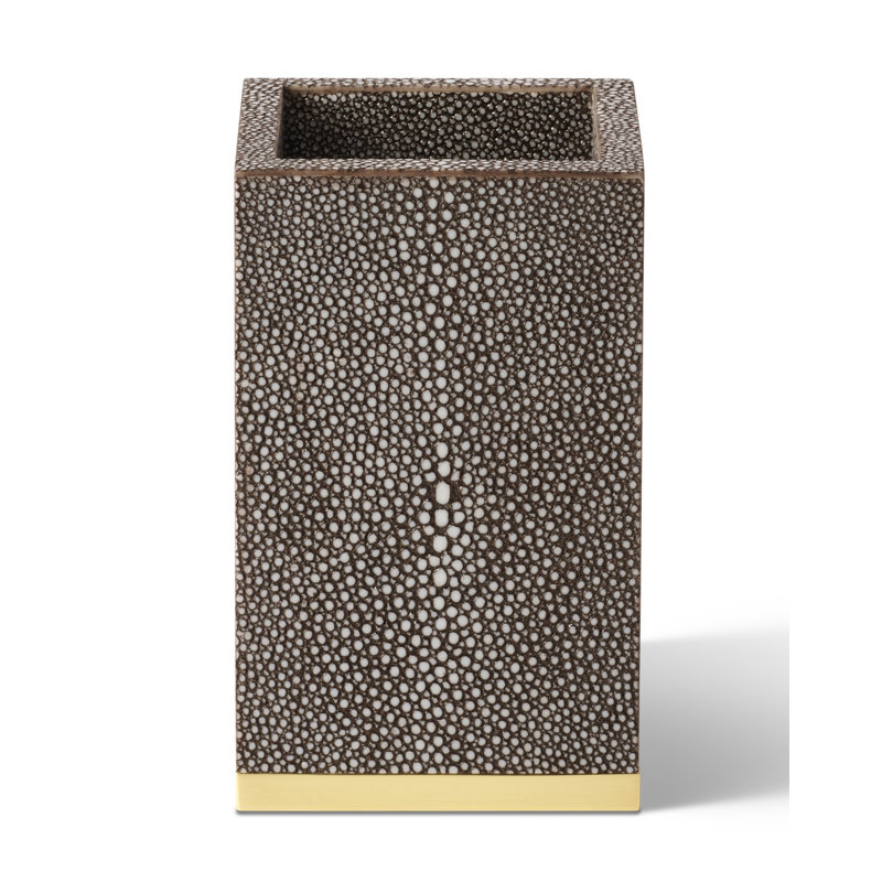 Porte-stylo chagrin, Chocolat
