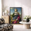 «Saint Catherine Portrait Art», art féminin de la Renaissance, reproduction d'art sur toile encadrée-123628040-123628044