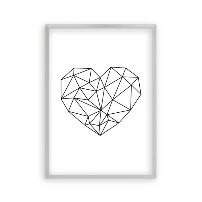 Print, 31 cm H x 22 cm W x 2.5 cm D, Matt Silver Frame