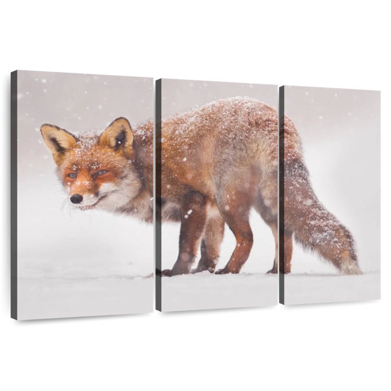 Renard des neiges Brampt, H 32 po x l 50 po
