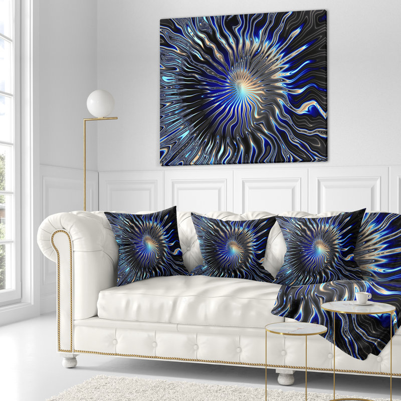 Housse et insert de coussin rectangulaire Rays from the Circle, 12 po x 20 po, Coussin lombaire